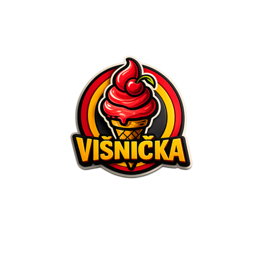 Nové logo zmrzlinárny Višnička